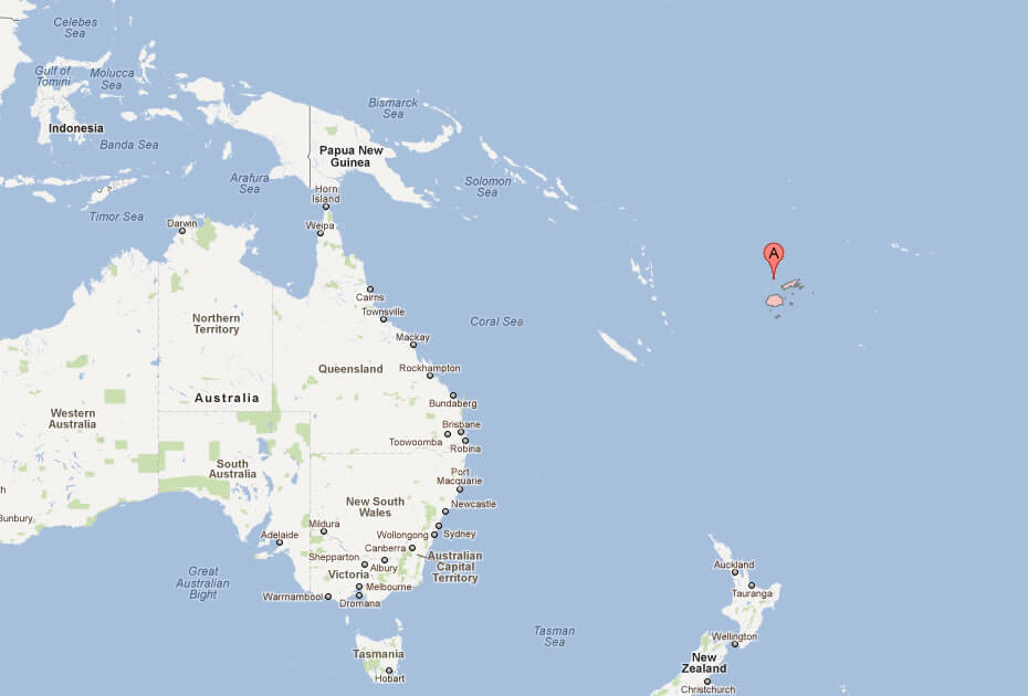 map of fiji island australia
